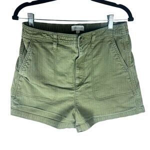 MADEWELL Camp Shorts Olive Green Cotton size M